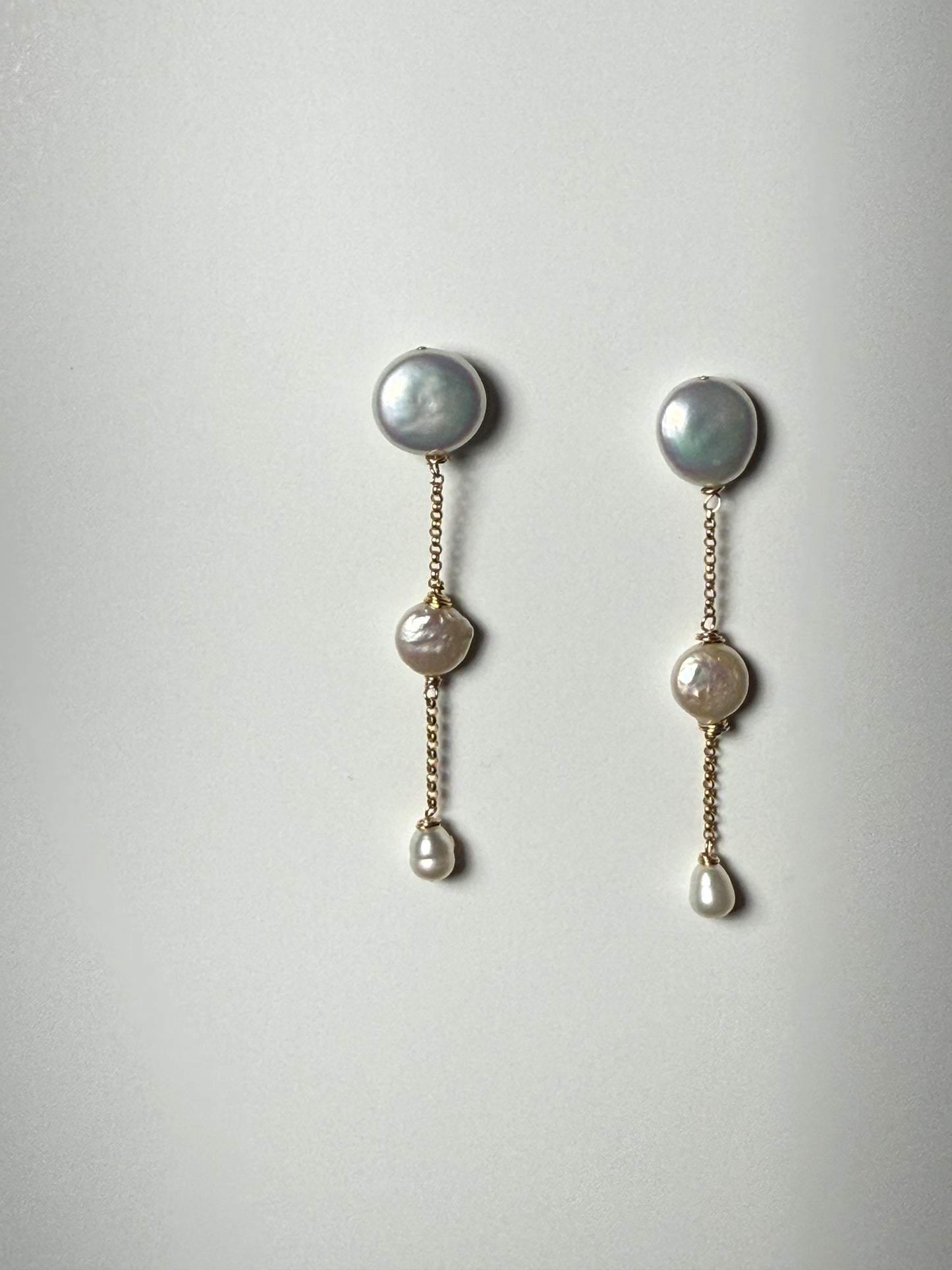 Pia - Bridal Genuine Freshwater Pearl Earrings - Nury M Jewelry