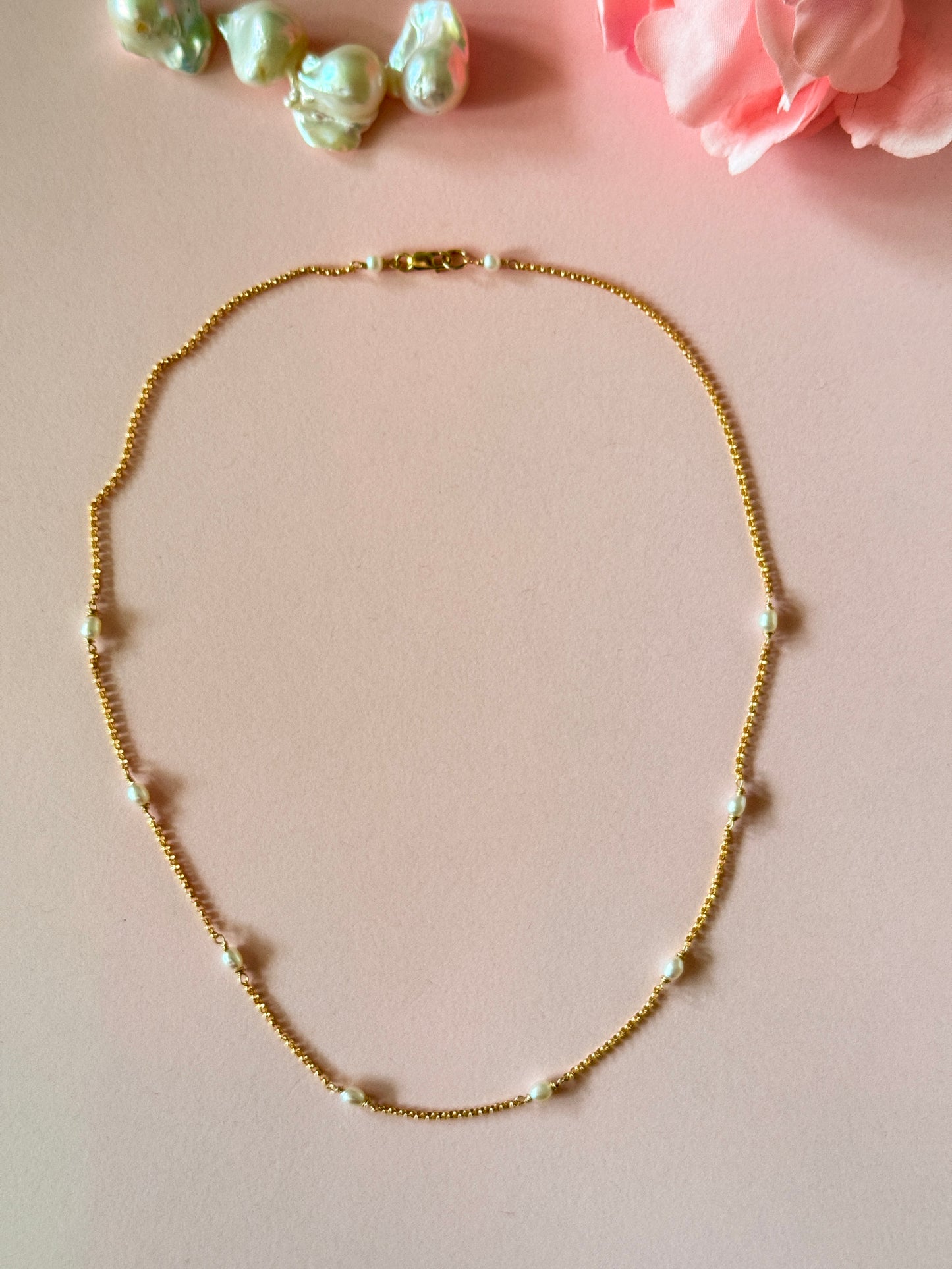 Luna - Freshwater Pearl Necklace - Nury M Jewelry