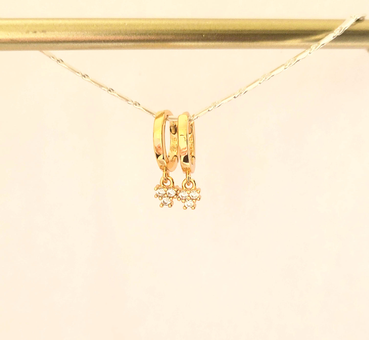 Besi - Gold Zircon Hoop Earrings - Jewelry - Nury M Jewelry