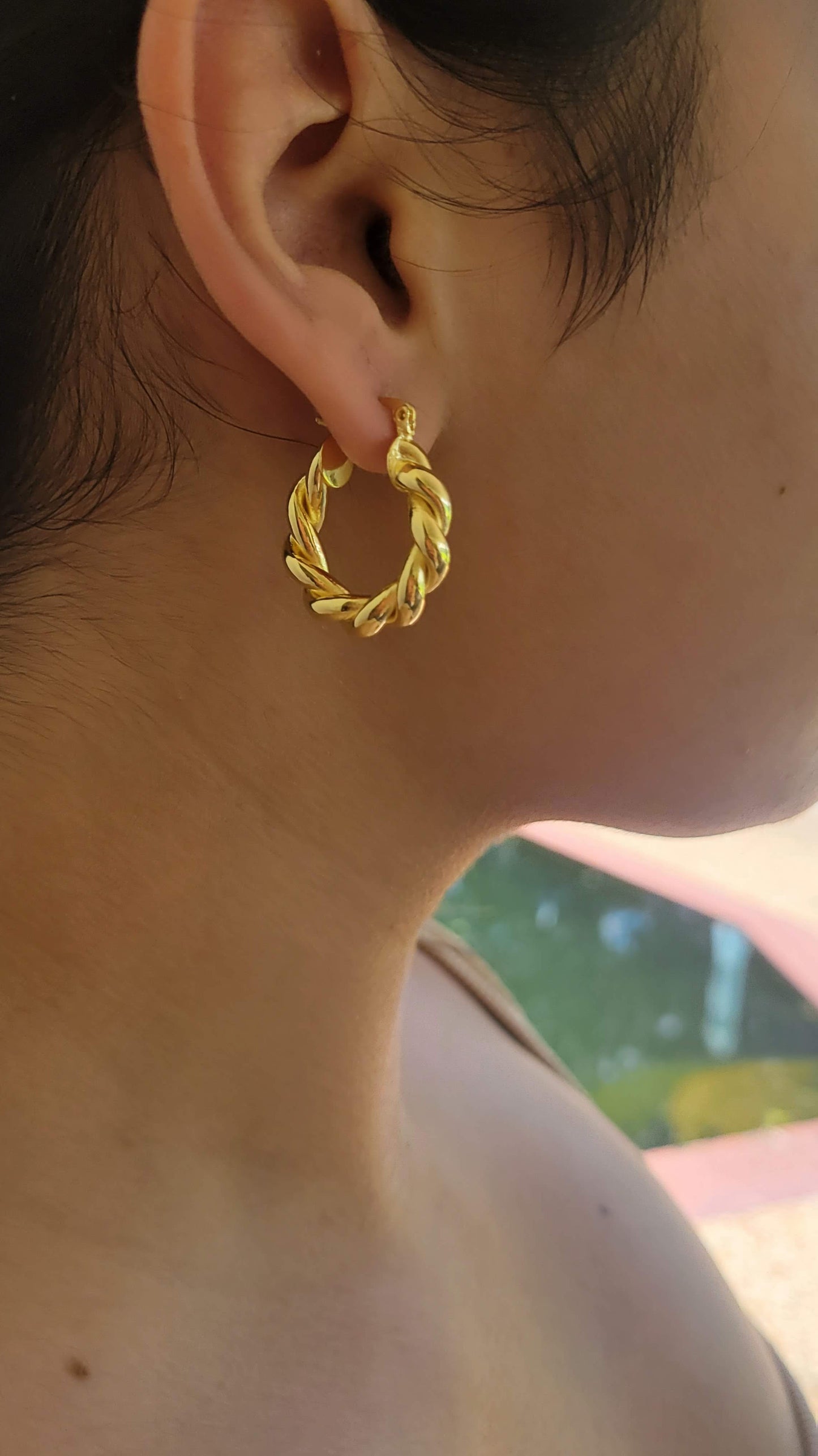 Golden Hoops Sterling Dipped in Gold - Jewelry- Nury M Jewelry