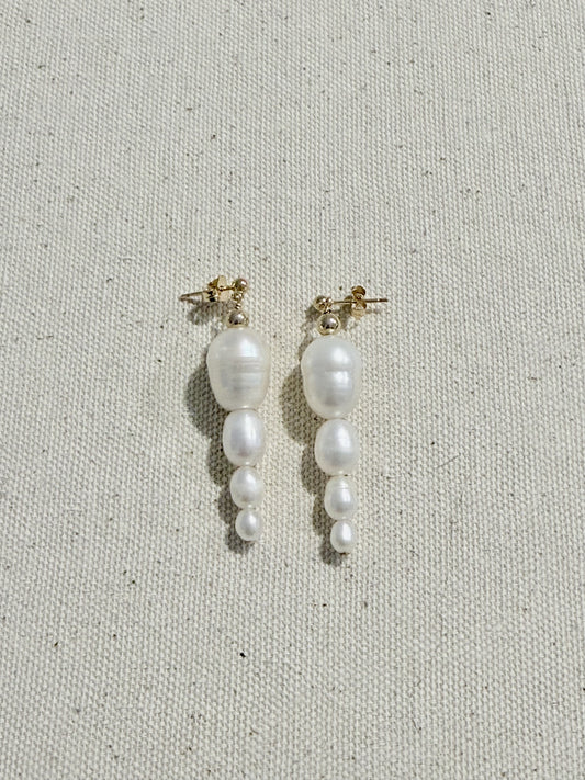 Tania Pearl Earrings - Bridal Jewelry - Nury M Jewelry