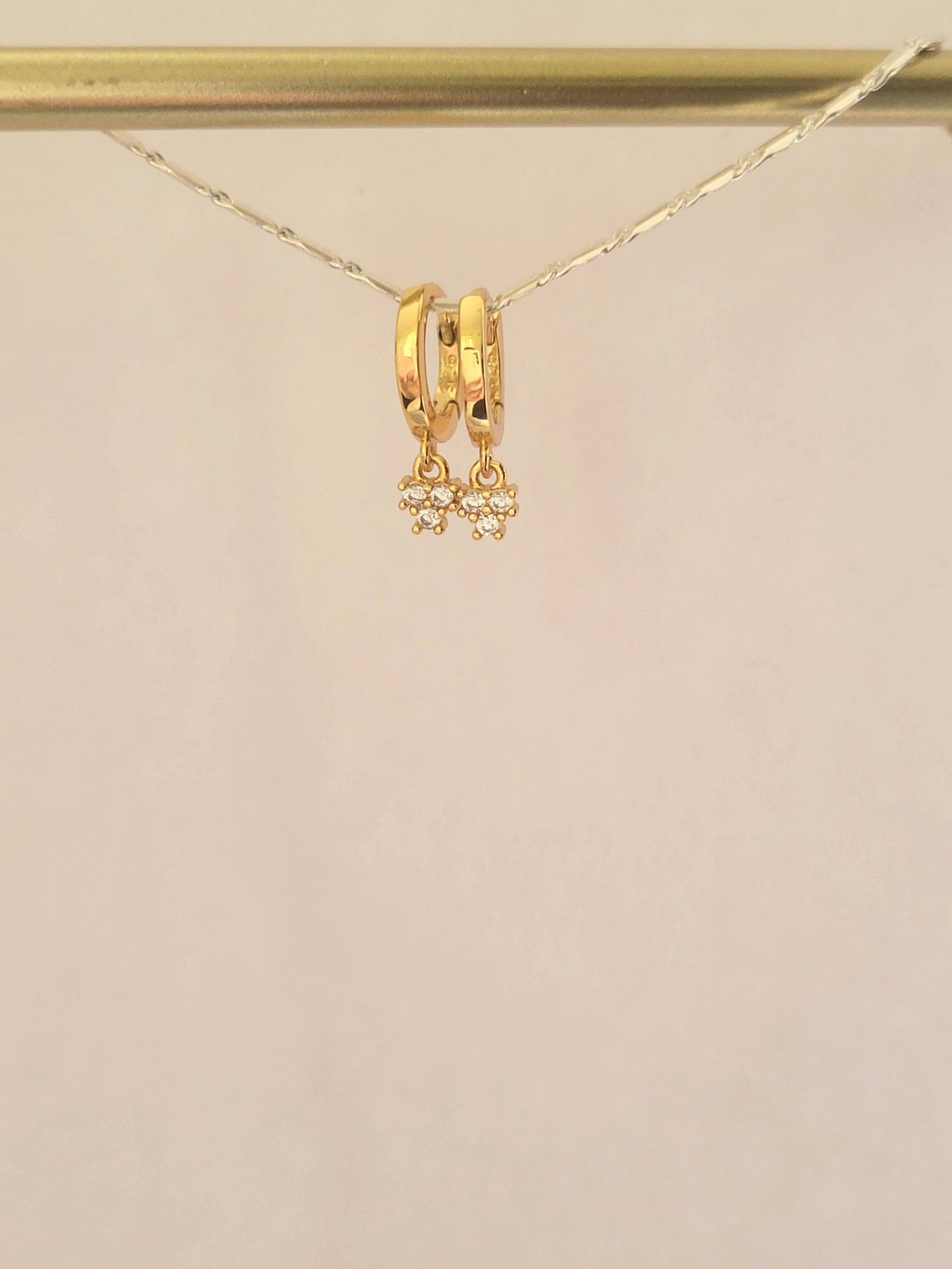 Besi - Gold  Zircon Hoop Earrings - Jewelry - Nury M Jewelry