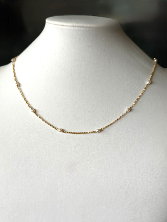 Luna - Freshwater Pearl Necklace - Nury M Jewelry