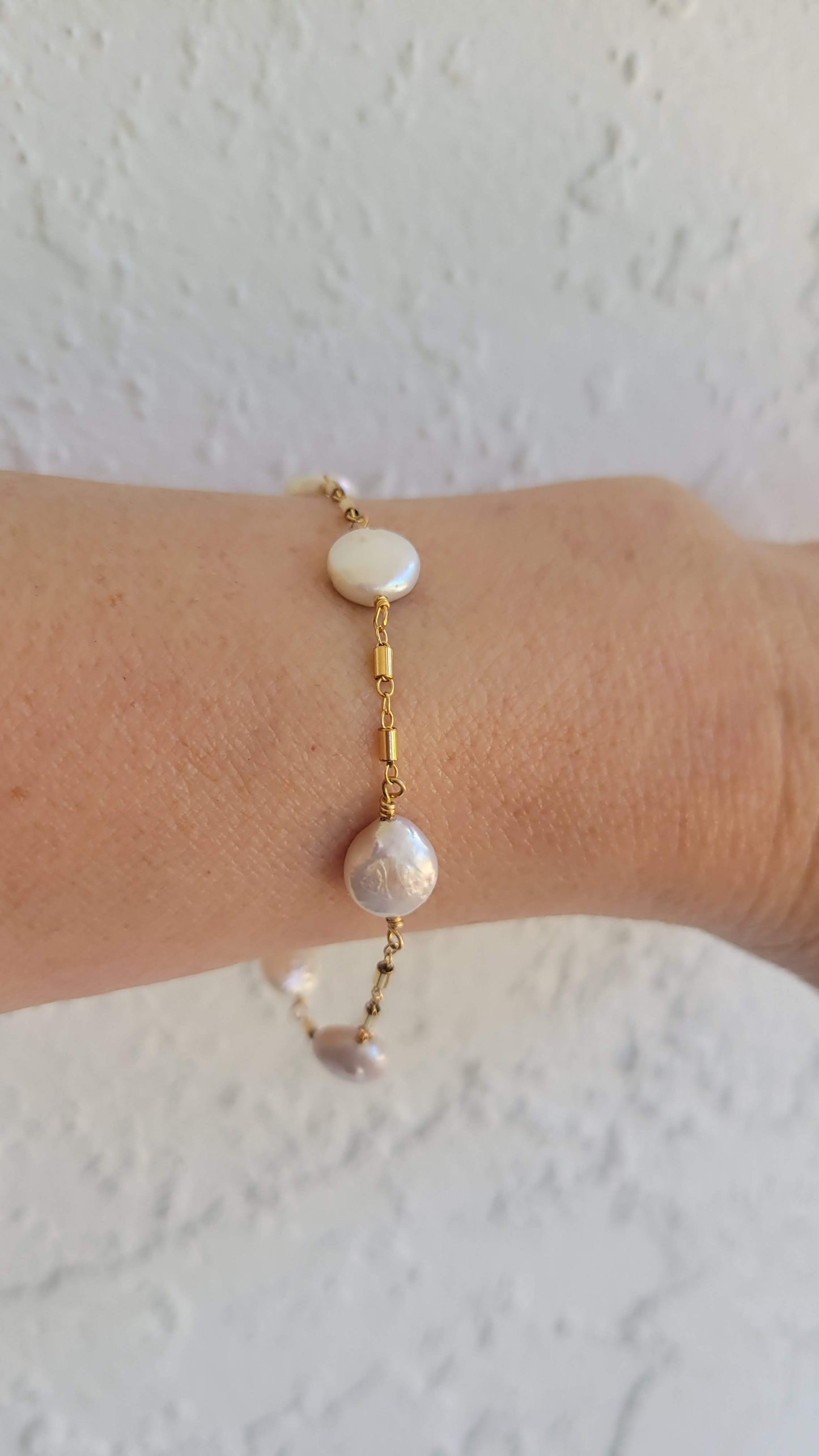 Coin Pearl Bracelet - Jewelry - Nury M Jewelry