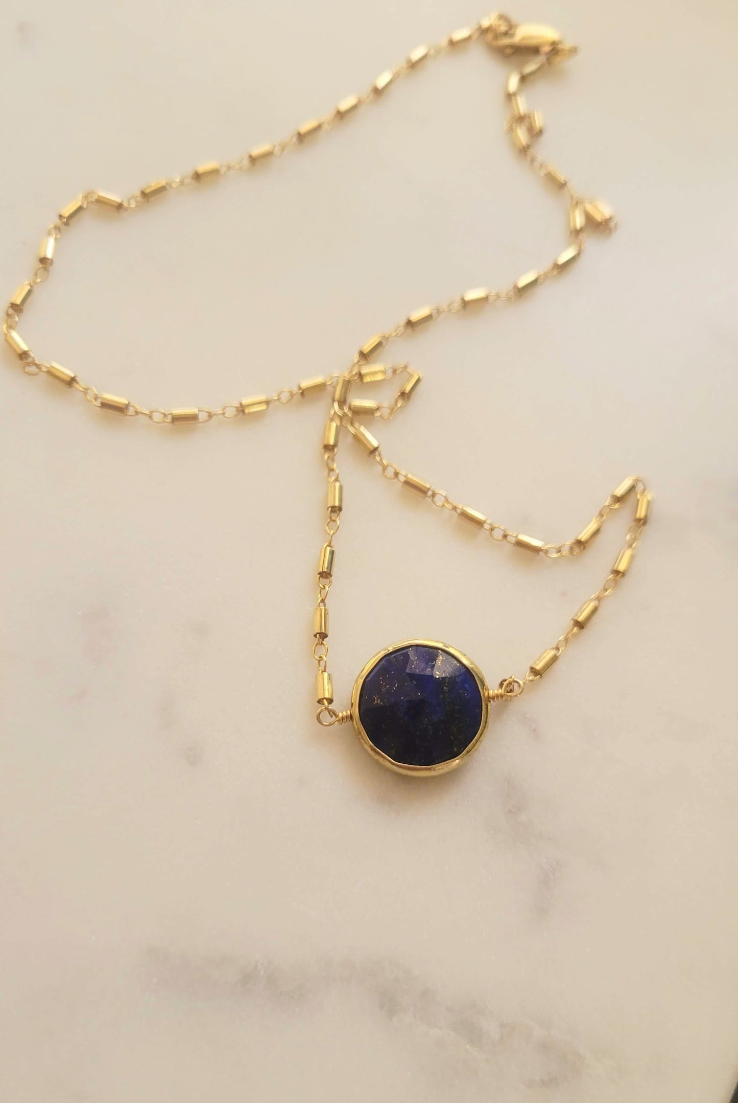 Lapis Lazuli Gold Filled Necklace - Jewelry - Nury M Jewelry