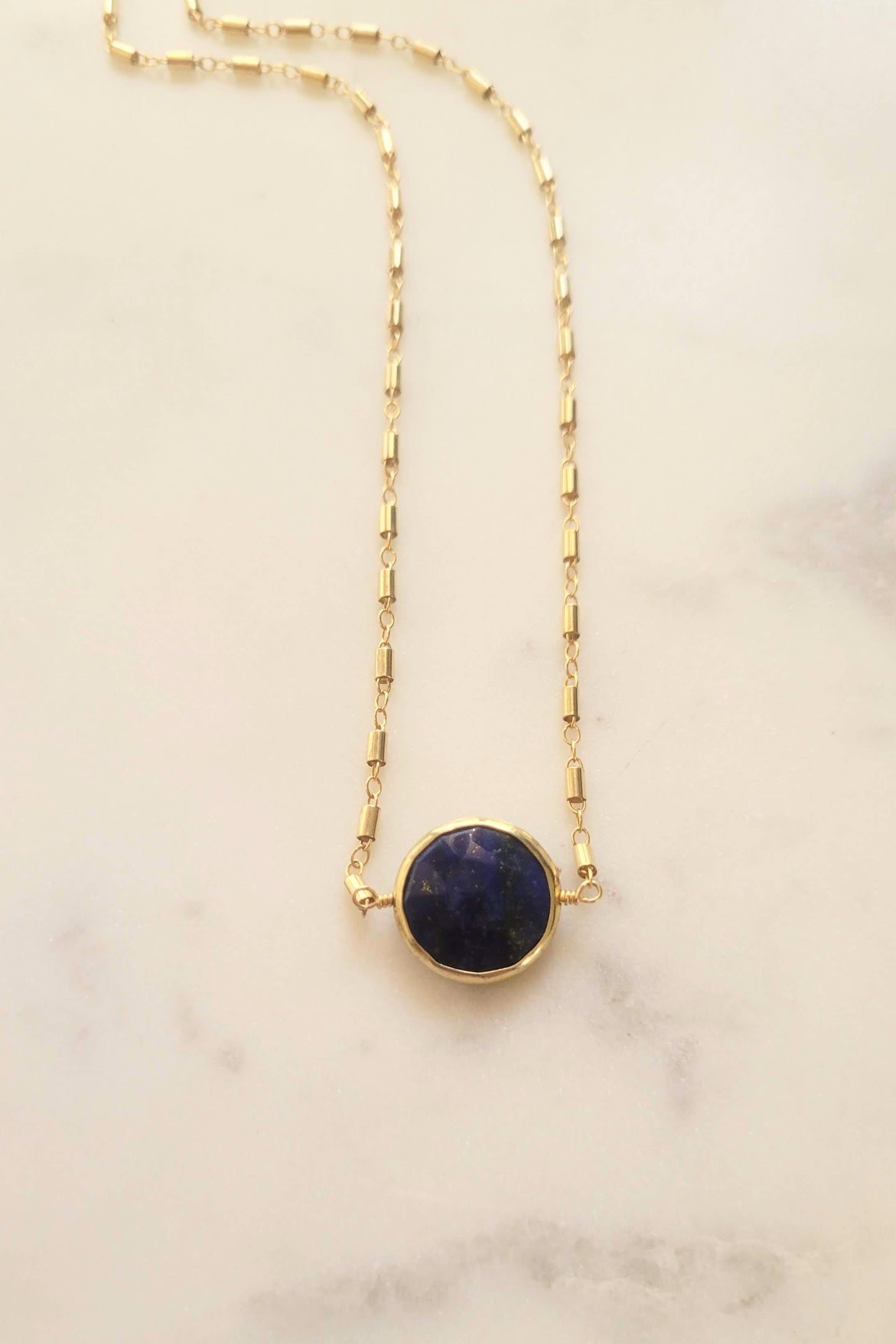 Lapis Lazuli Gold Filled Necklace - Jewelry - Nury M Jewelry