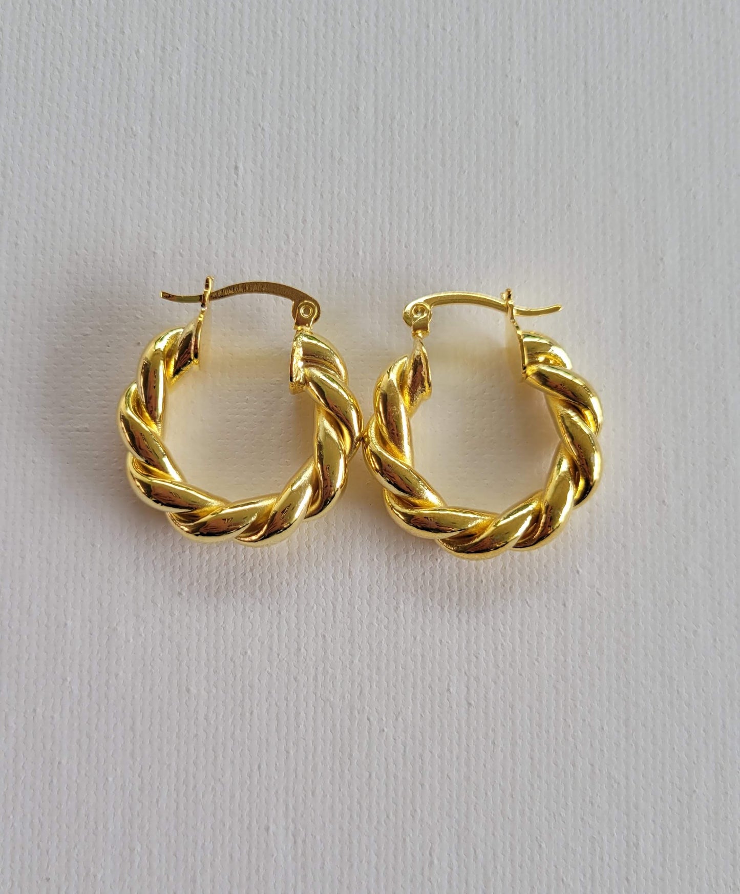 Golden Hoops Sterling Dipped in Gold  - Jewelry- Nury M Jewelry