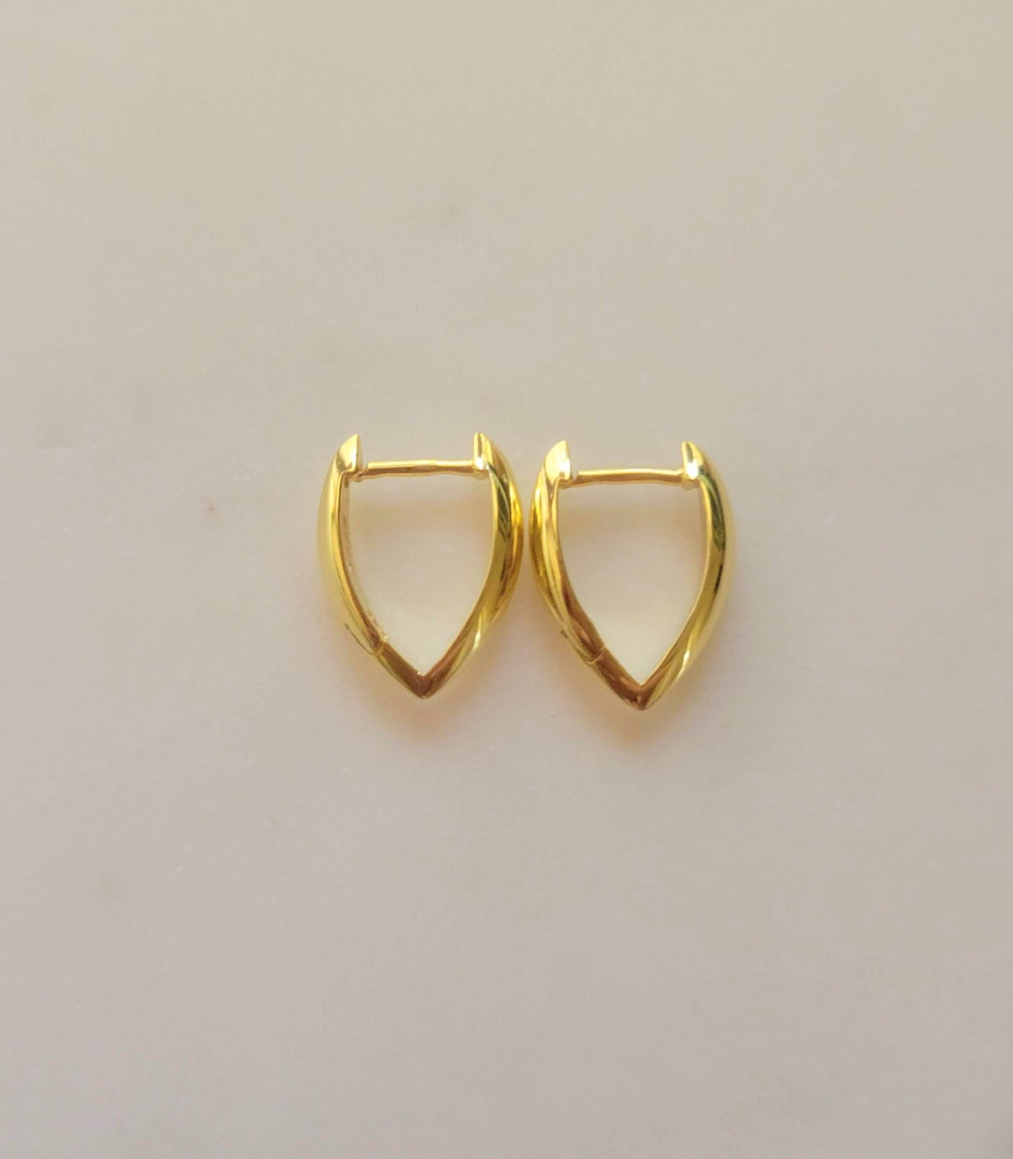 Sterling 18k Gold Dipped Triangle Earrings - Jewelry - Nury M Jewelry